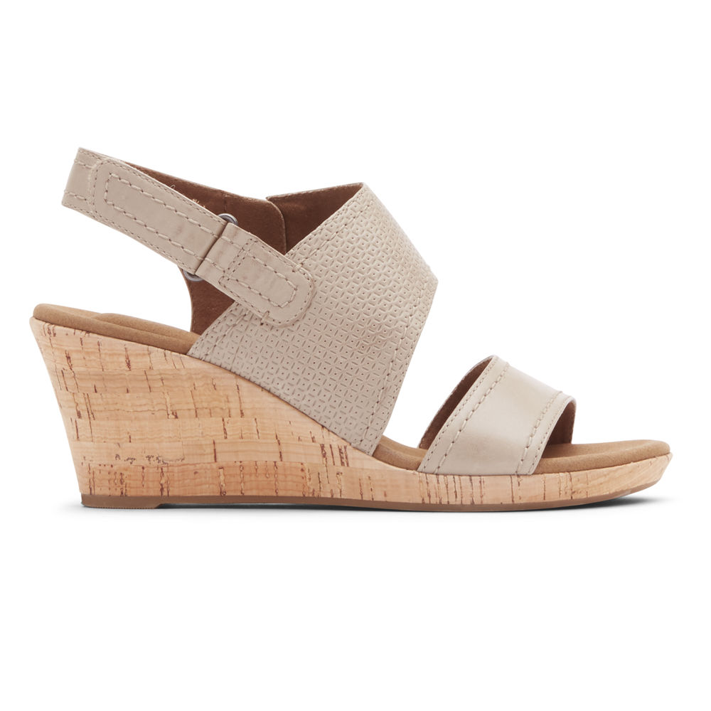 Sandálias Rockport Mulher Bege - Briah Asymmetrical 2-Piece - 62875UHEG